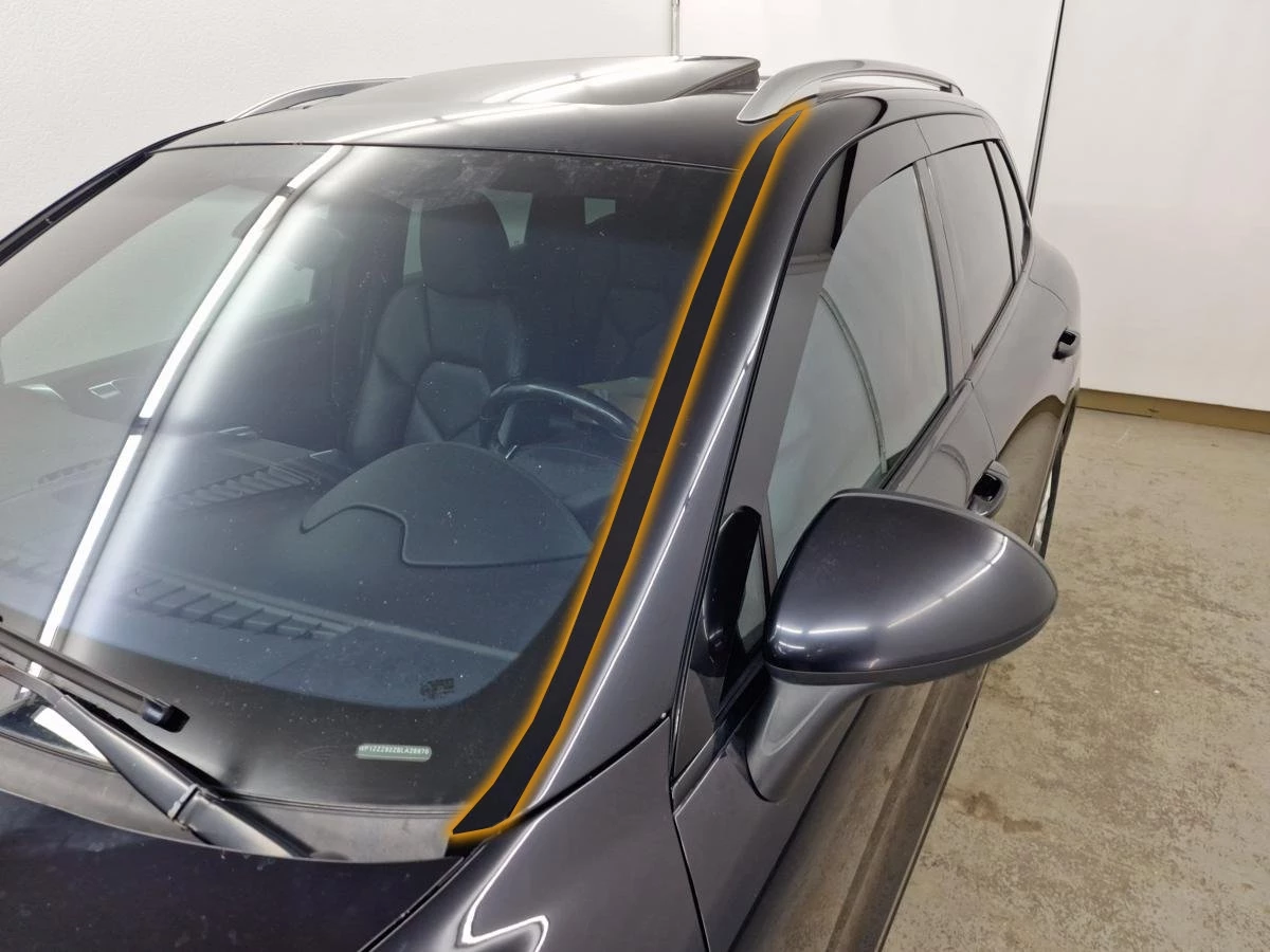 Водосток лобового стекла Премиум для Porsche Cayenne II (958) Черный Стрелка 11 VP.108