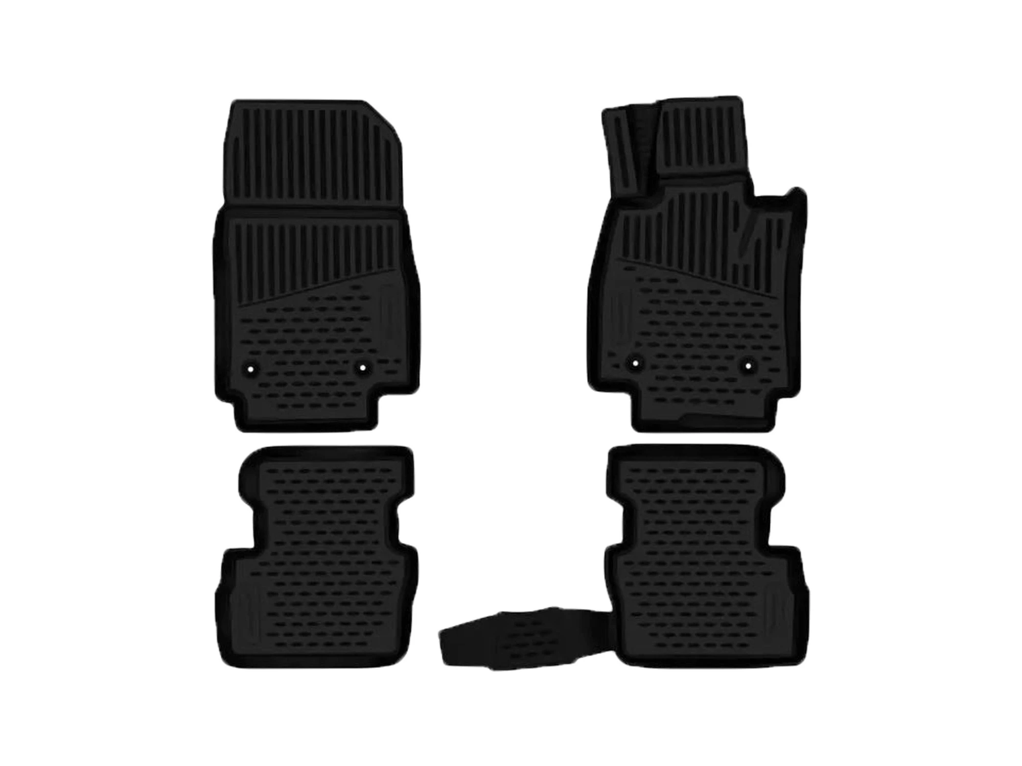 Коврики 3D в салон полиуретан 4 шт для Mazda 2 III (DJ) Рестайлинг Черный Element ELEMENT3DA0N019210k