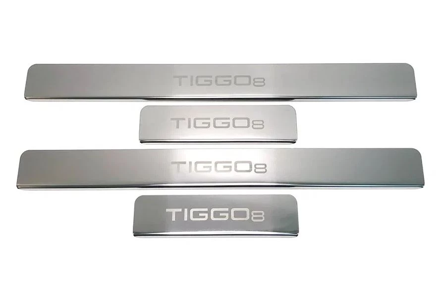 Накладки на пороги из нержавеющей стали 4шт. для Chery Tiggo 8 I