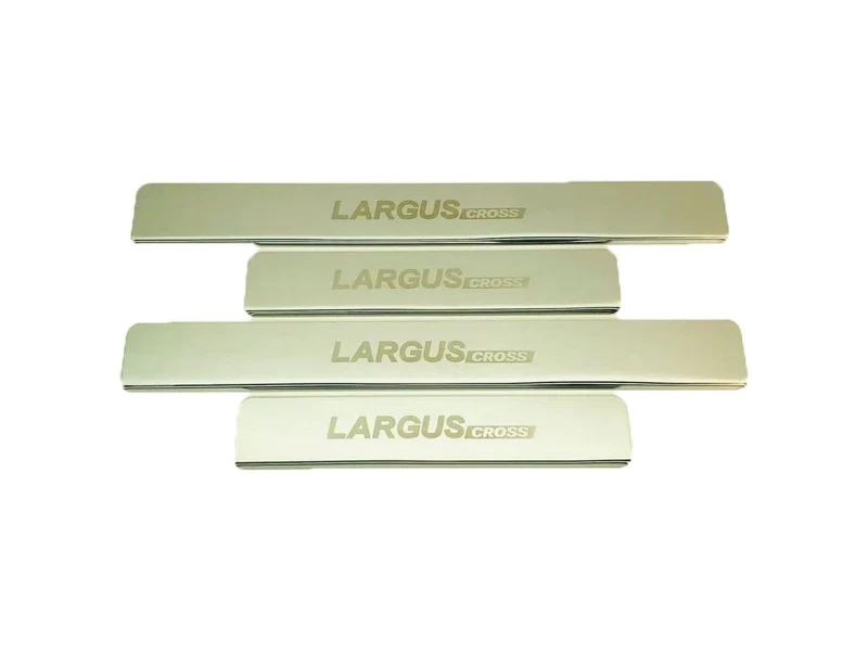 Накладки на пороги из нержавеющей стали 4шт. для LADA (ВАЗ) Largus I Хром INOX INOX.LADA.LARCRO.2011.ST