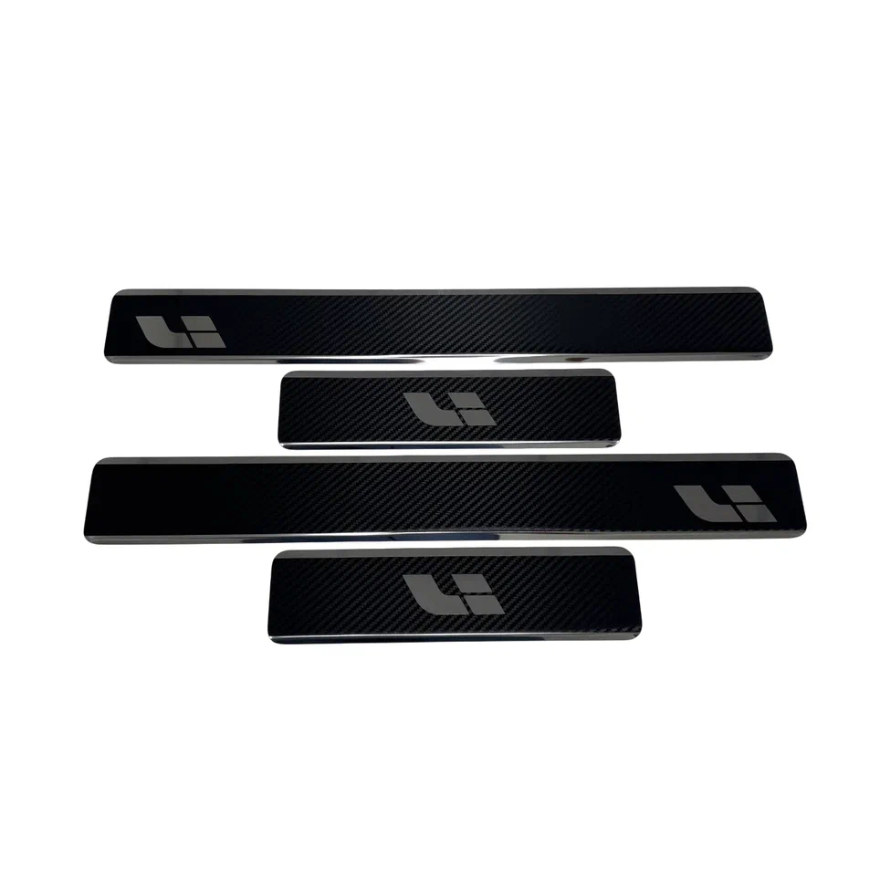 Накладки на пороги нержавеющая сталь под карбон 4шт. для LiXiang L9 I Рестайлинг