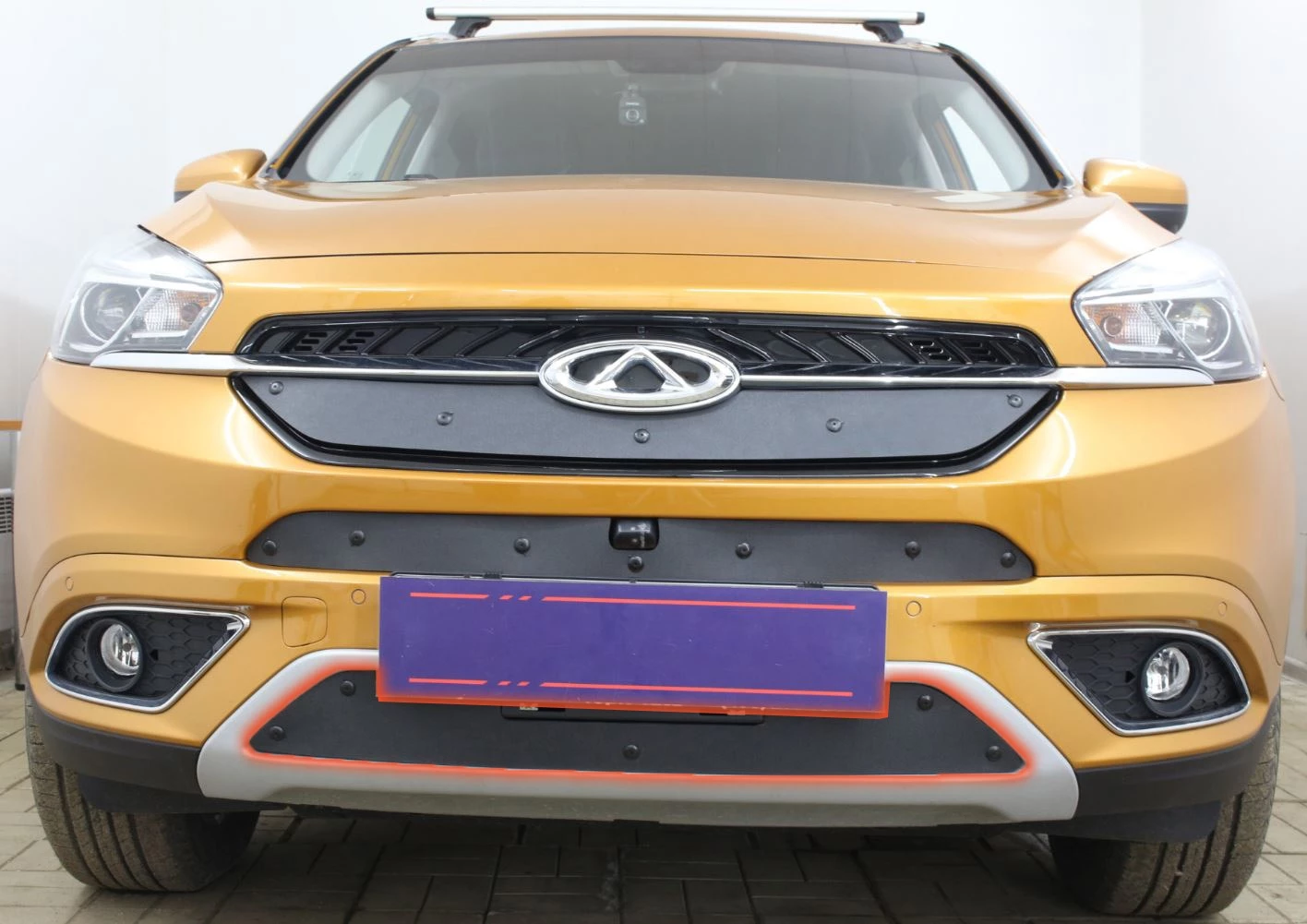 Зимняя заглушка радиатора к съемной сетке низ для Chery Tiggo 7 I