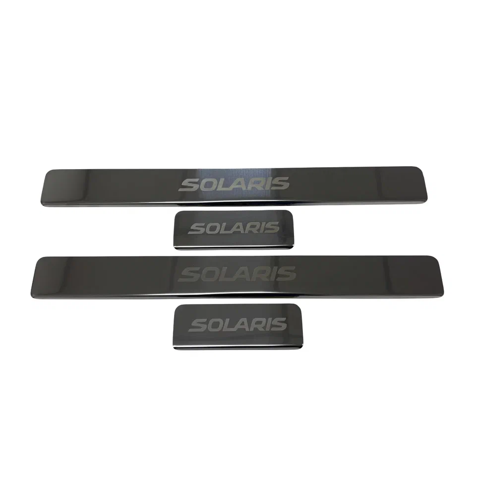 Накладки на пороги из нержавеющей стали 4шт. для Solaris KRX I