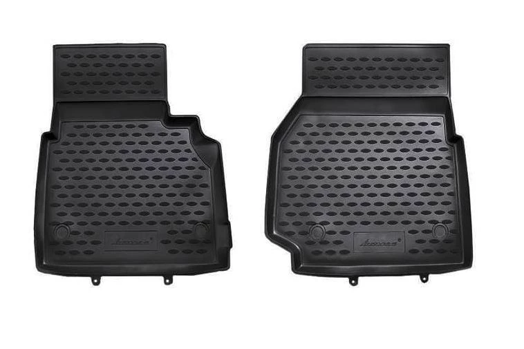 Коврики 3D в салон полиуретан 2шт для Land Rover Defender I Рестайлинг Черный