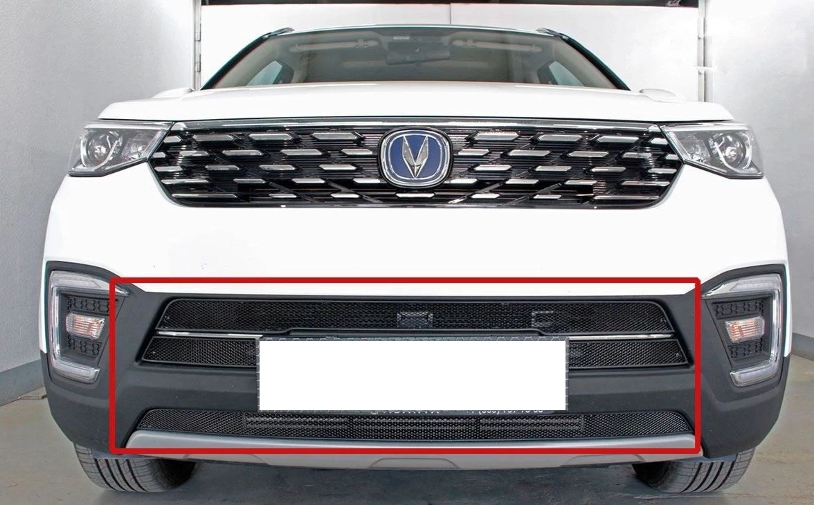 Защитная сетка радиатора низ 4 части для Changan CS55 I