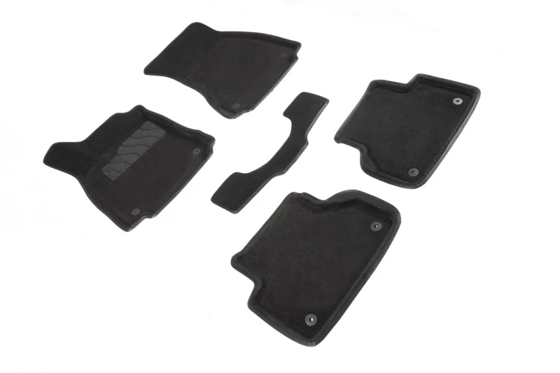 Коврики 3D ВОРС в салон для Audi A4 V (B9) Рестайлинг Черный Seintex 87329