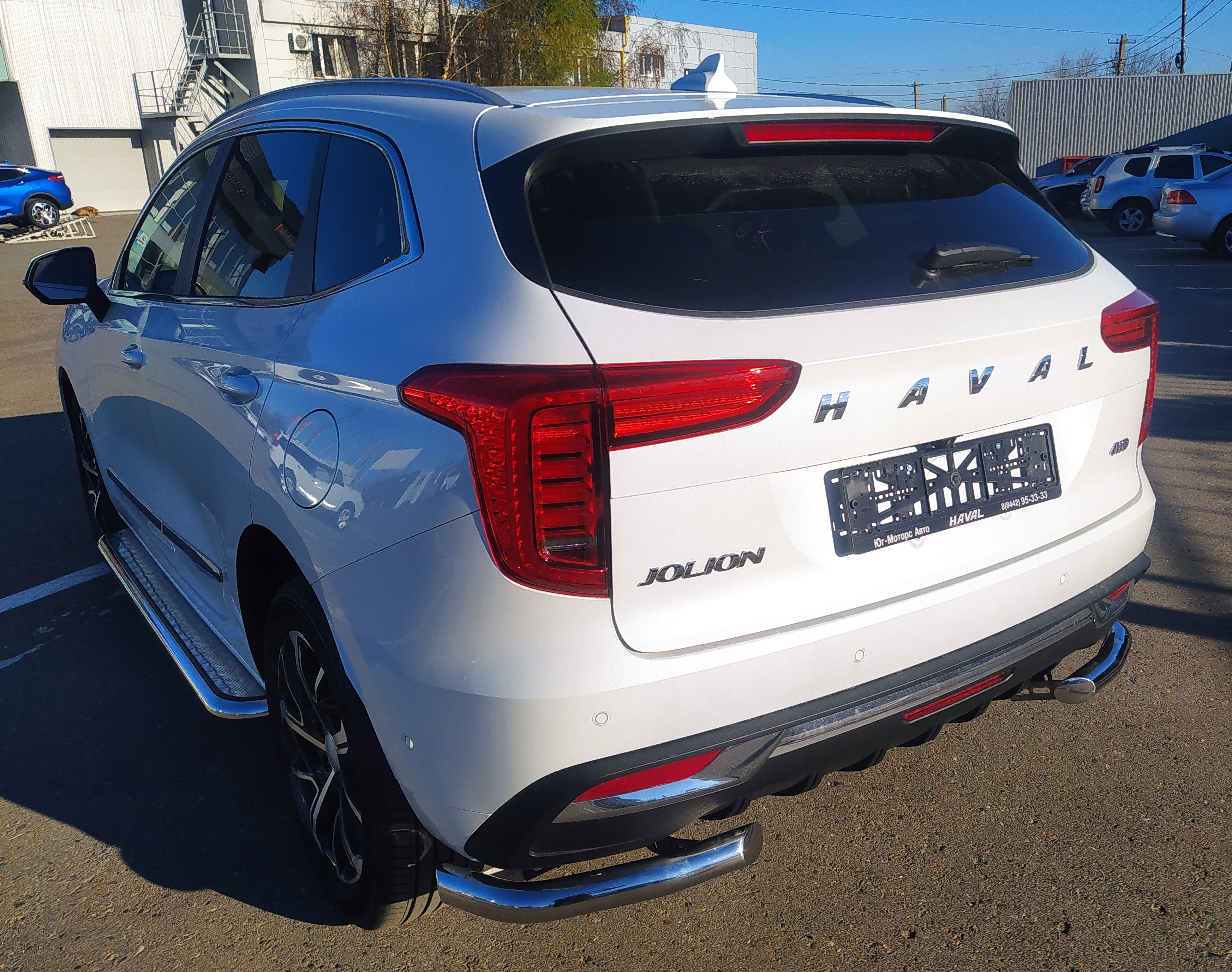 Защита заднего бампера угловая d60 мм для Haval Jolion I