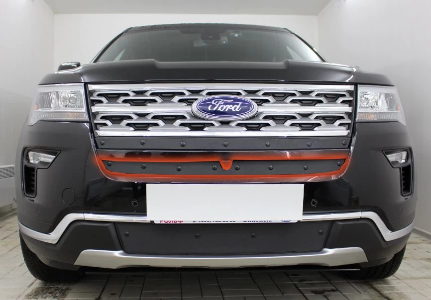 Зимняя заглушка радиатора к съемной сетке верх (2 части) для Ford Explorer V Рестайлинг 2