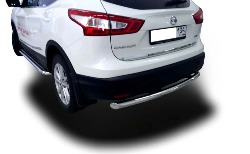 Защита заднего бампера d60 мм для Nissan Qashqai II  Юко NQ.15.13
