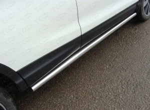 Пороги труба 60,3 мм для Nissan Qashqai II  ТСС NISQASHSPB15-10