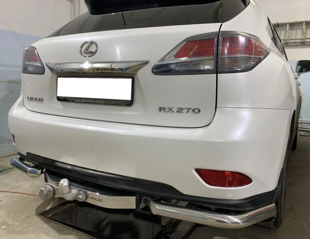 Защита заднего бампера угловая d60 мм для Lexus RX III Рестайлинг  Юко LRX.270.09.18