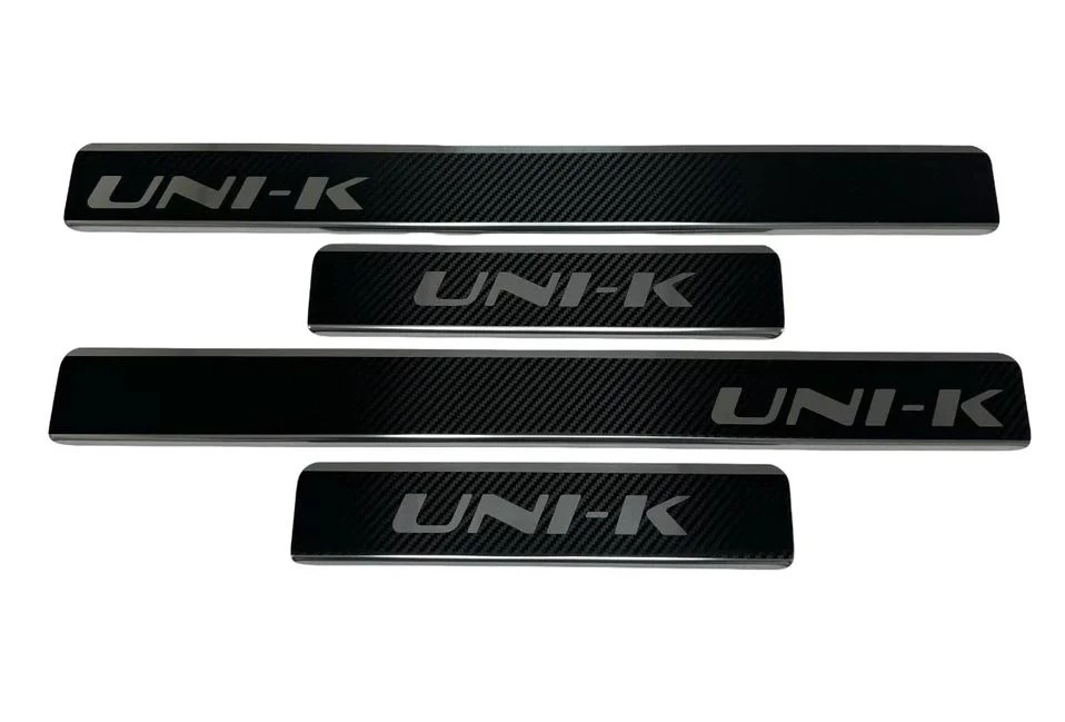 Накладки на пороги нержавеющая сталь под карбон 4шт. для Changan UNI-K