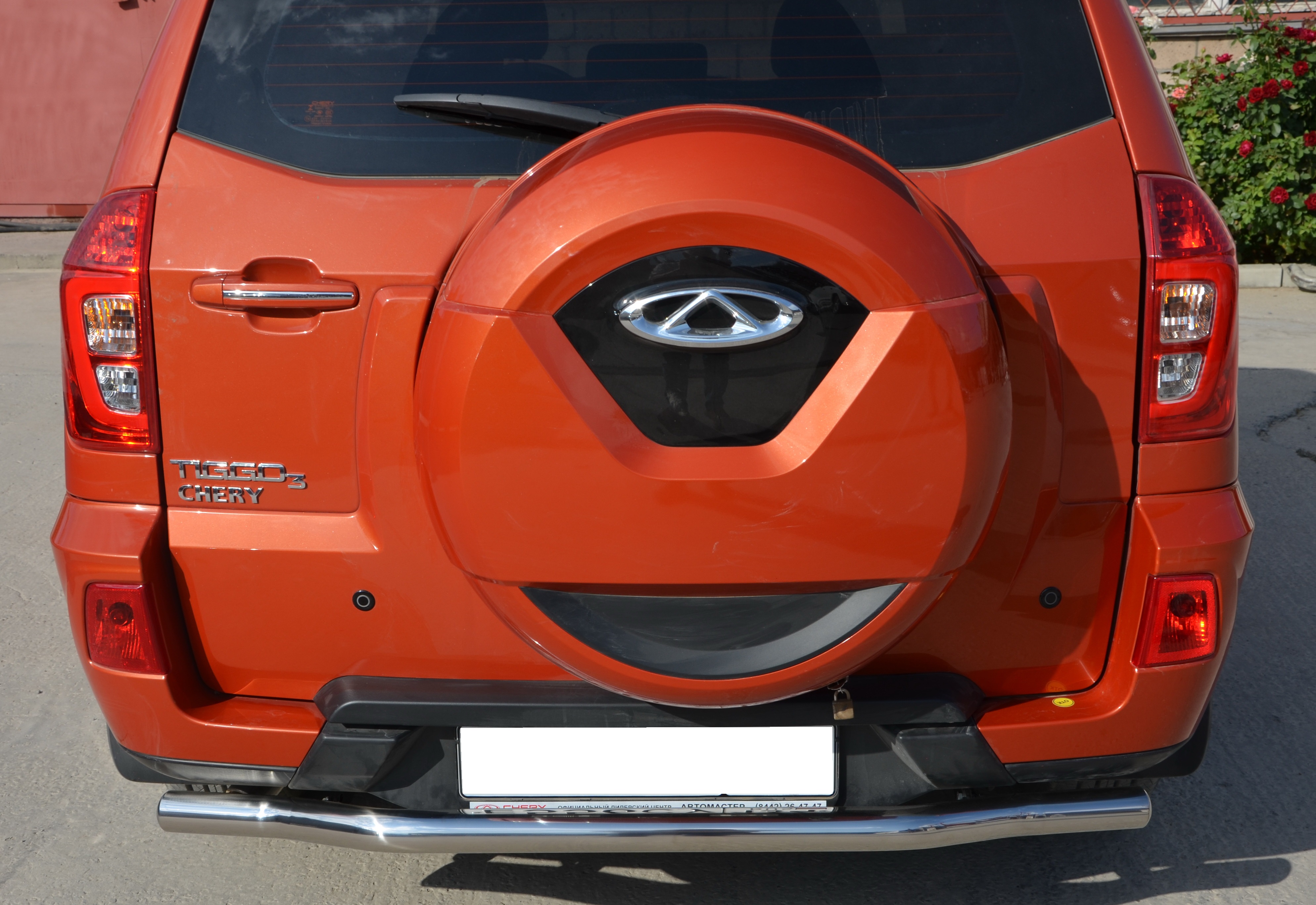 Защита заднего бампера d60 мм для Chery Tiggo 3 I