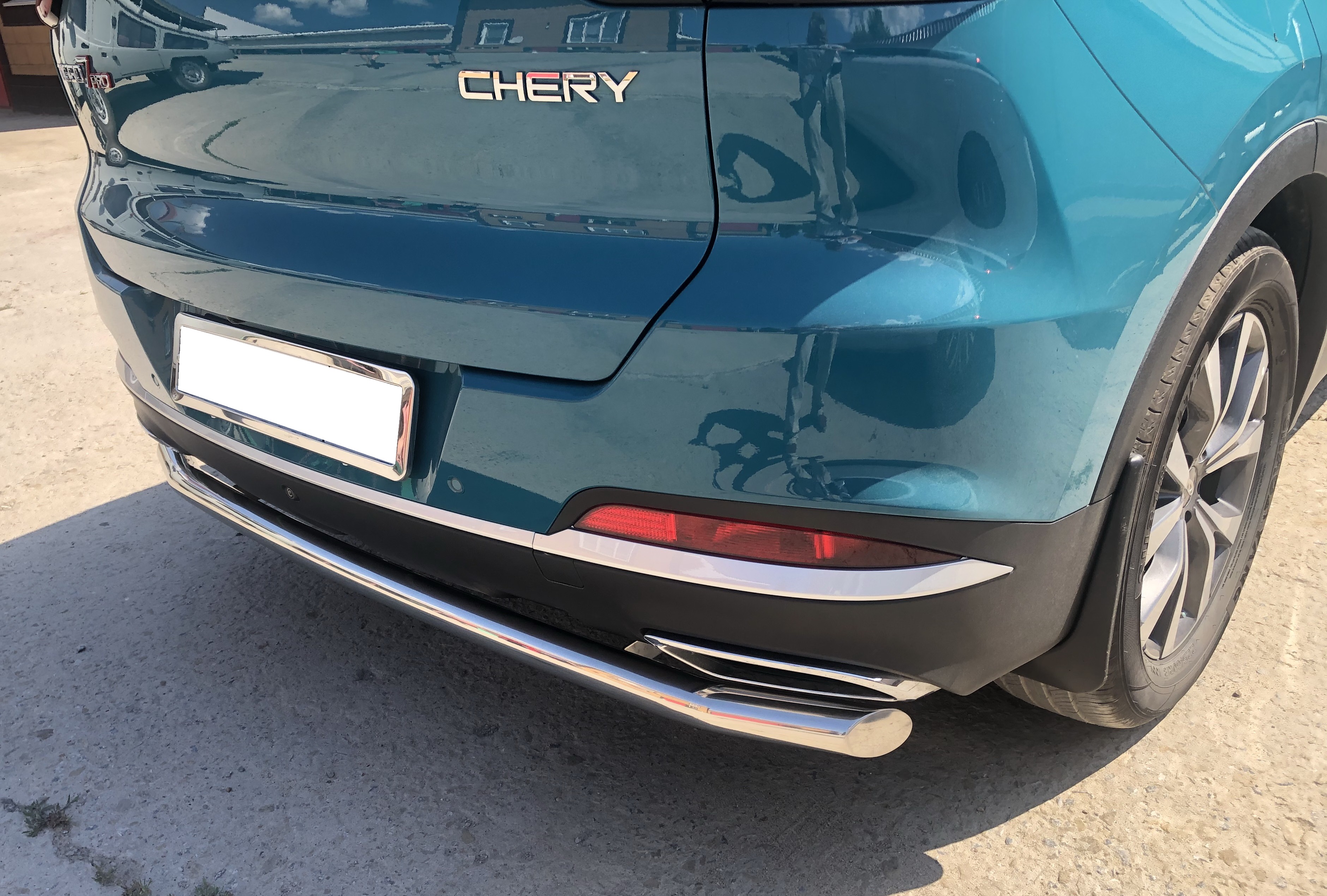 Защита заднего бампера d60 мм для Chery Tiggo 7 Pro Max