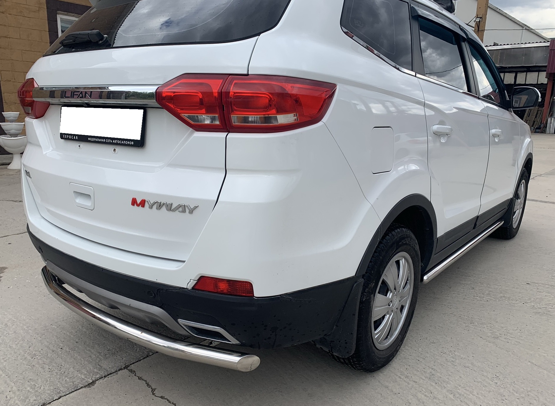 Защита заднего бампера d60 мм для Lifan Myway
