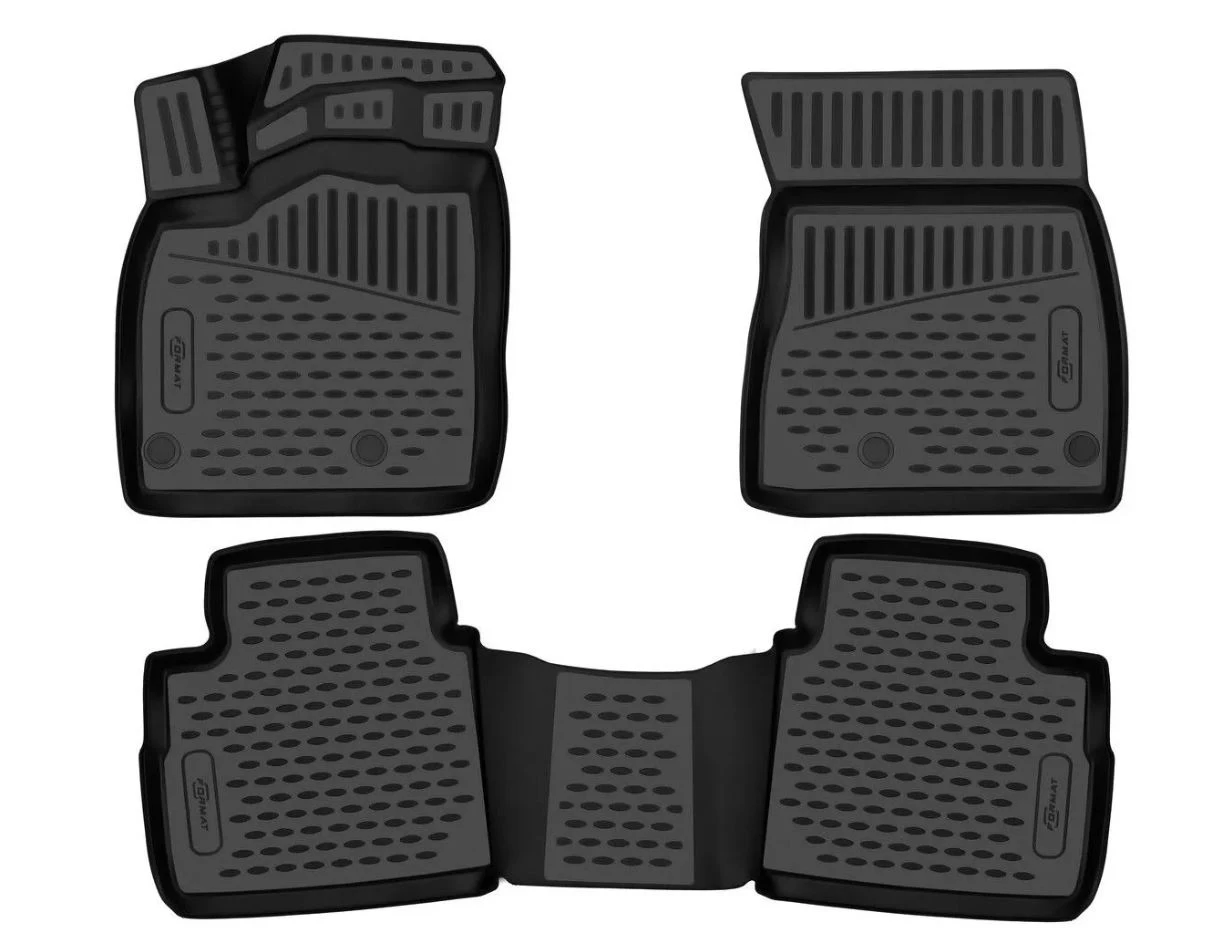 Коврики 3D в салон полиуретан 3 шт для Nissan Rogue III Черный FORMAT FORMAT.3DAN0028210k