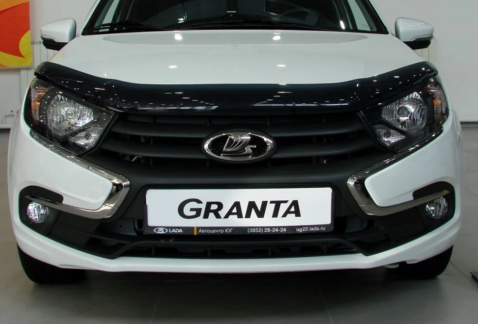 Дефлектор капота темный для LADA (ВАЗ) Granta I Рестайлинг