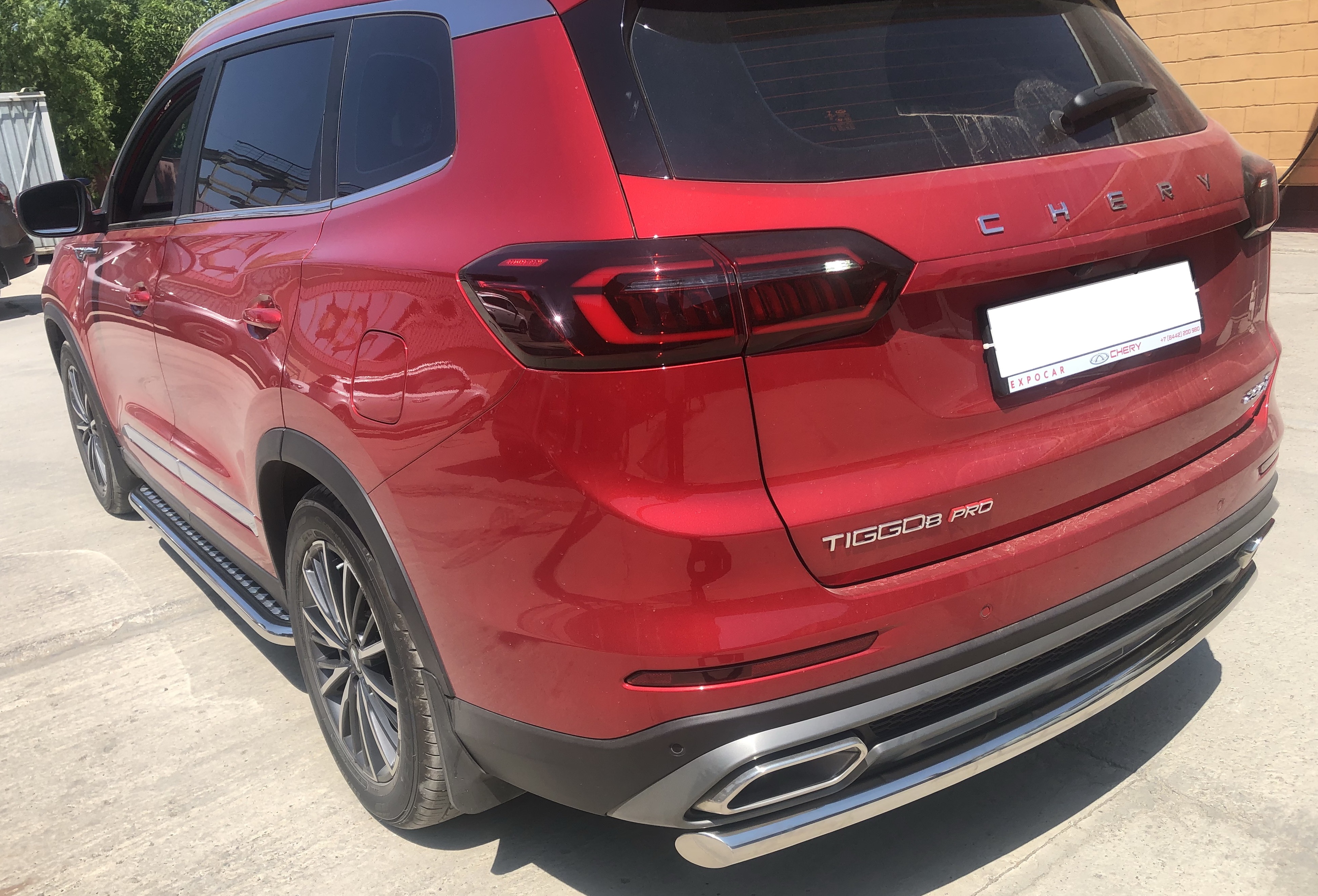 Защита заднего бампера d60 мм для Chery Tiggo 8 Pro