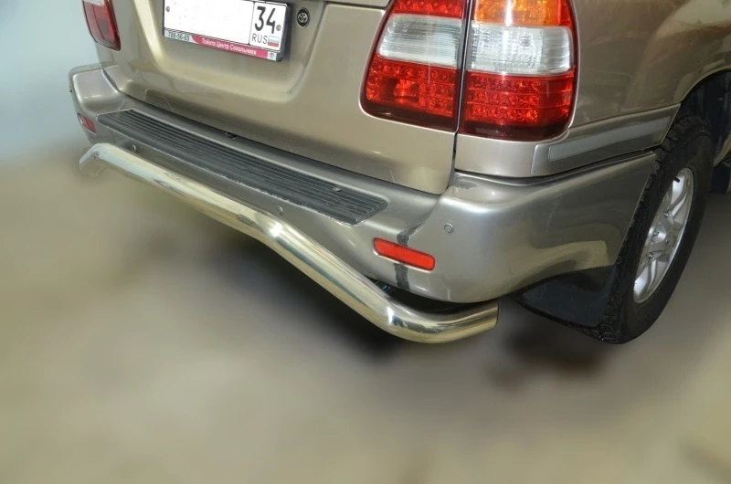 Защита заднего бампера волна d76 мм для Toyota Land Cruiser 100 Series  Юко TLC100.98.73