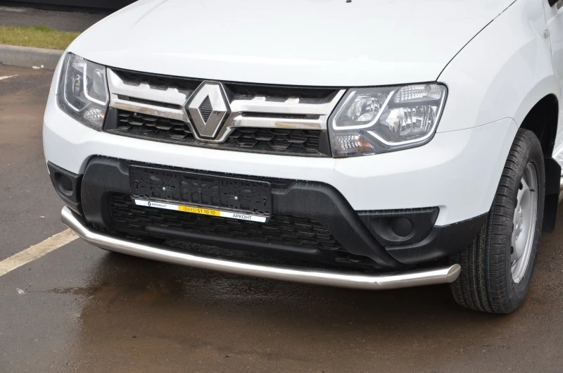 Защита переднего бампера d60 мм для Renault Duster I Рестайлинг  Юко RD.17.02