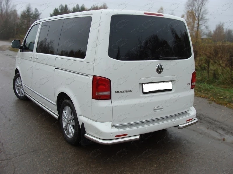 Защита задняя (уголки) 60,3 мм для Volkswagen Multivan T5 Рестайлинг
