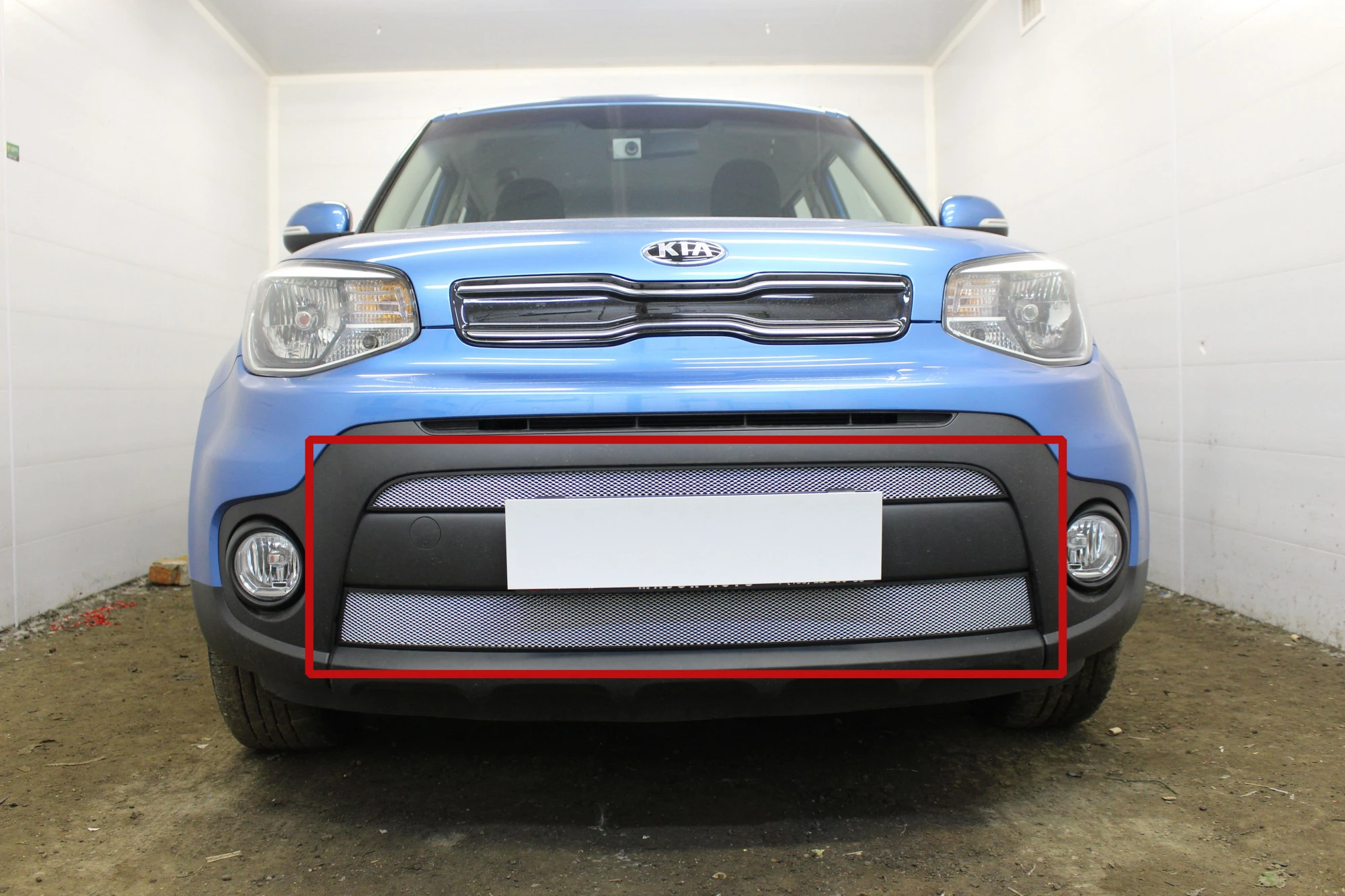 Защитная сетка радиатора 2 части для Kia Soul II Рестайлинг