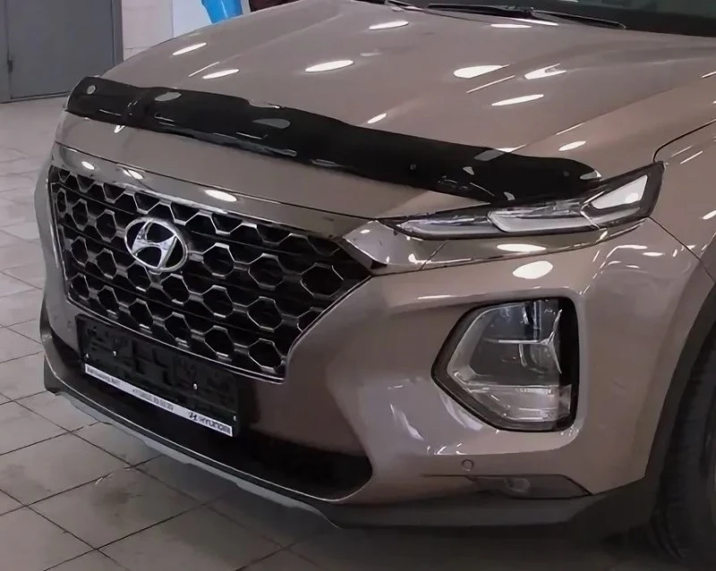 Дефлектор капота темный для Hyundai Santa Fe IV Рестайлинг  SIM NLD.SHYSAN1812