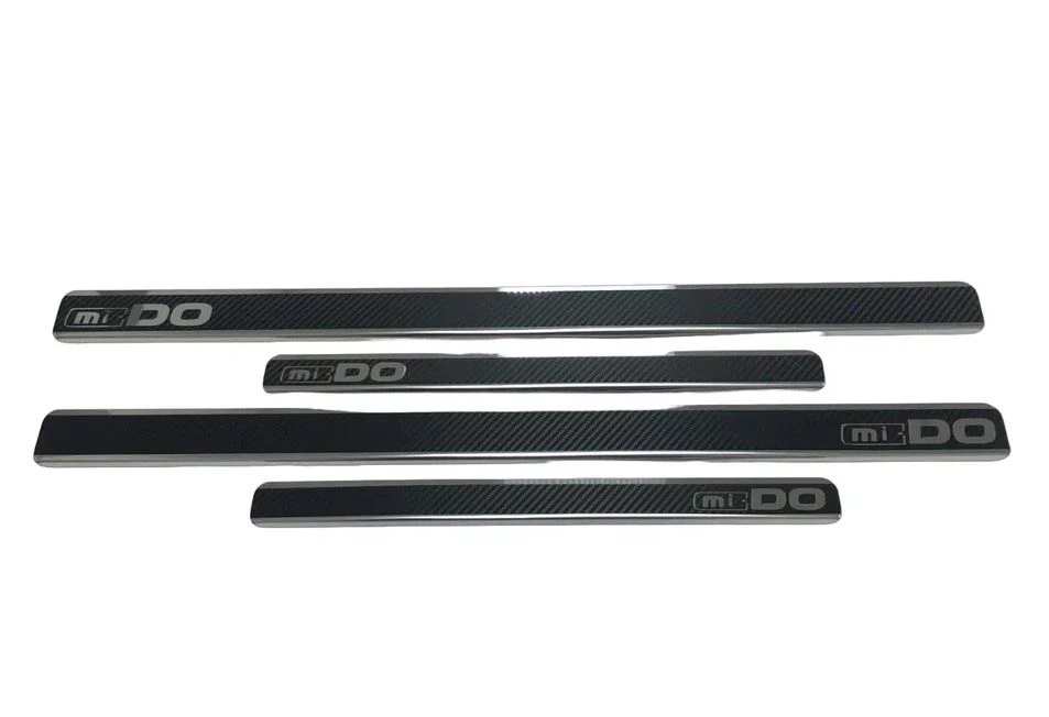 Накладки на пороги нержавеющая сталь под карбон 4шт. для Datsun mi-DO