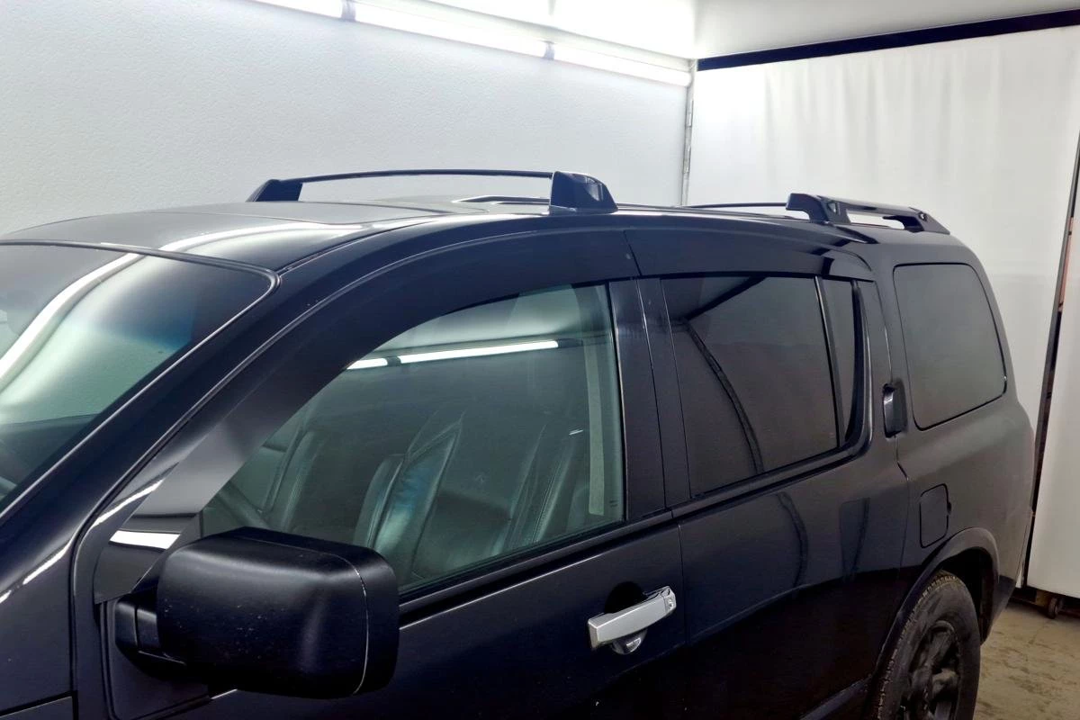 Дефлекторы окон 2D 4 шт. для Infiniti QX56 I Рестайлинг Черный