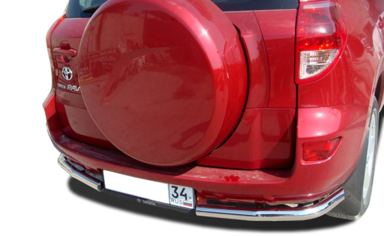 Защита заднего бампера угловая d60 мм для Toyota RAV4 III (XA30)  Юко TRAV.06.18
