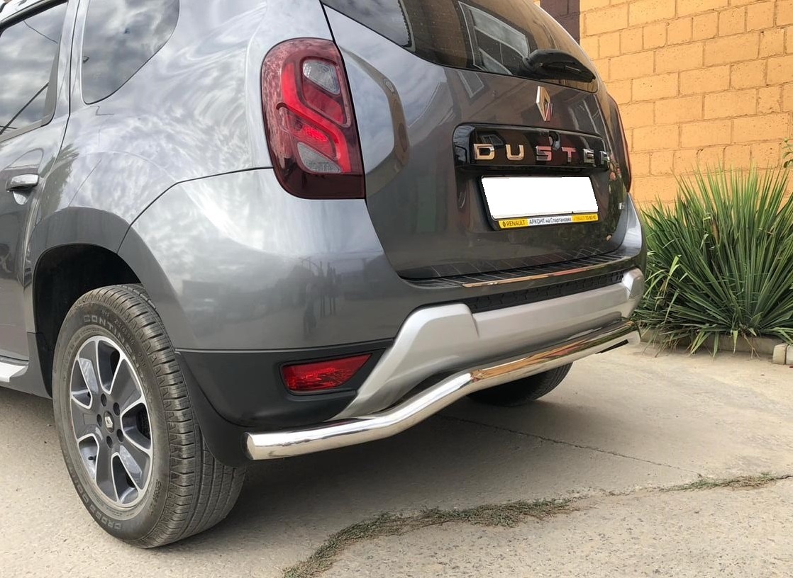Защита заднего бампера волна d53 мм для Renault Duster I Рестайлинг