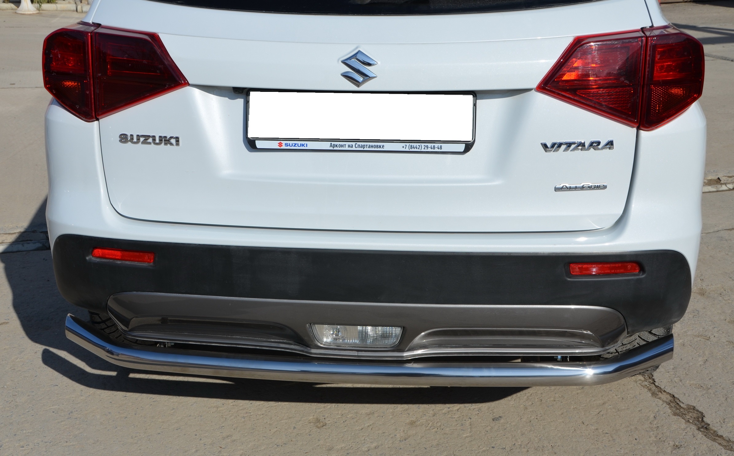 Защита заднего бампера d60 мм для Suzuki Vitara II Рестайлинг
