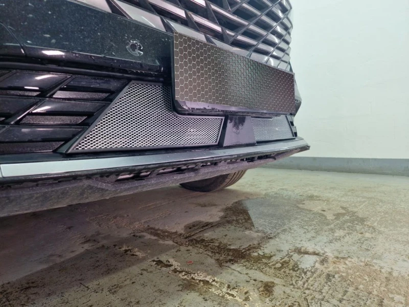 Защитная сетка радиатора низ для Geely Atlas II Хром Стрелка 11 GAT23.2.chrome