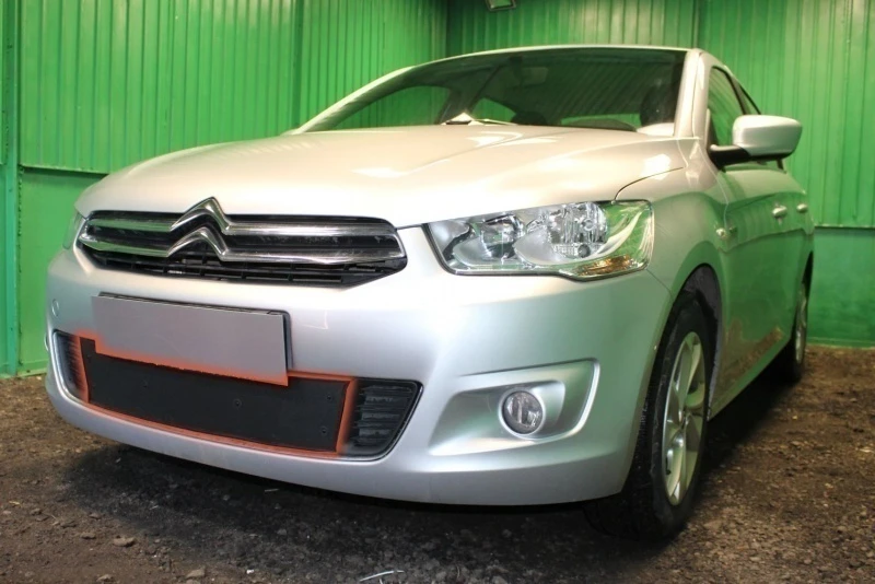 Зимняя заглушка радиатора к съемной сетке для Citroen C-Elysee I Черный Стрелка 11 CC-ELYS13
