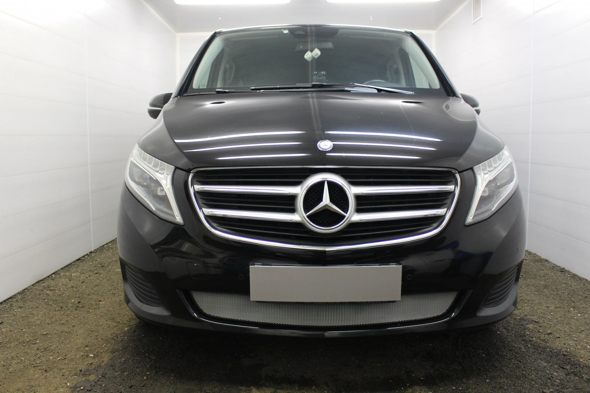 Защитная сетка радиатора для Mercedes-Benz V-Класс III (W447) Хром Стрелка 11 MBV14.chrome