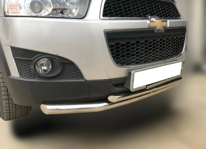 Защита переднего бампера двойная d60/42 мм для Chevrolet Captiva I Рестайлинг  Юко CVC.12.03
