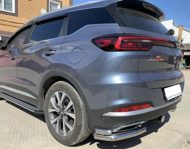 Защита заднего бампера угловая двойная d60/42 мм для Xcite X-Cross 7 I  Юко XCX-CR.7.24.20