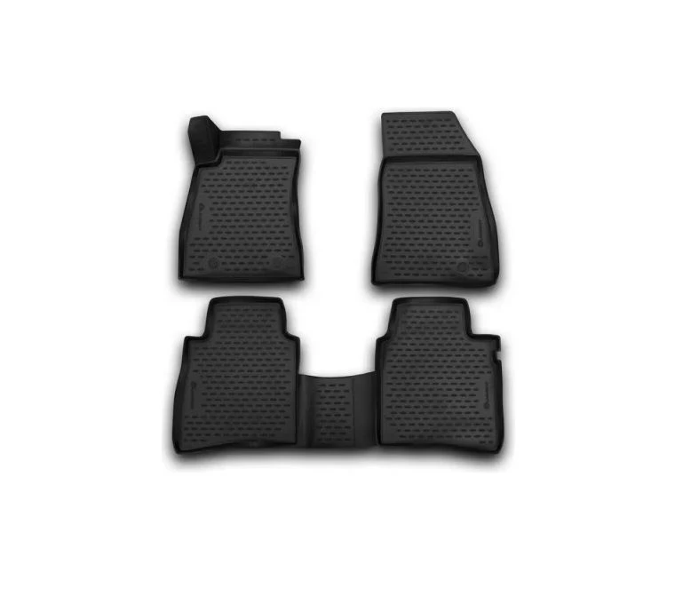 Коврики 3D в салон полиуретан 4 шт для Nissan Sentra VII (B17) Рестайлинг Черный Element NLC.36.52.210k