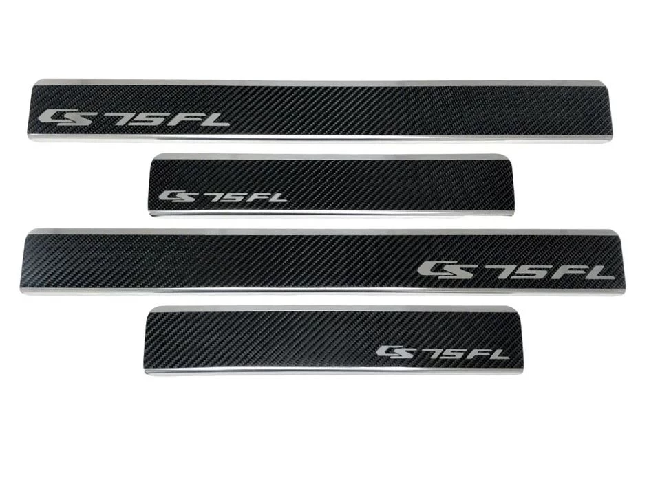 Накладки на пороги нержавеющая сталь под карбон 4шт. для Changan CS75 I Рестайлинг