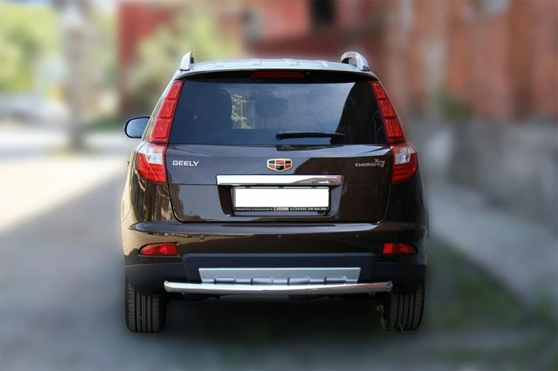 Защита задняя D 60,3 для Geely Emgrand X7 I Рестайлинг Серебряный AllEst X7-13.03