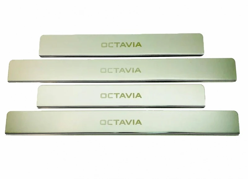 Накладки на пороги из нержавеющей стали 4шт. для Skoda Octavia III (A7)  INOX INOX.SKO.OCTA7.2013.ST