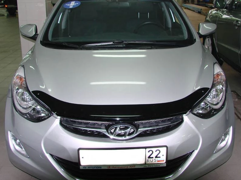 Дефлектор капота темный для Hyundai Elantra V (MD) Рестайлинг