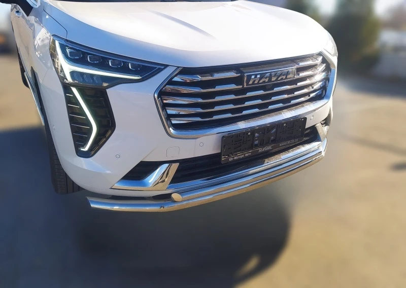 Защита переднего бампера двойная d60/42 мм для Haval Jolion I  Юко HVJ.21.03