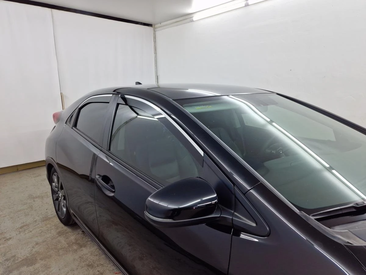 Дефлекторы окон 2D с хром накладками 4 шт. для Honda Civic IX Хром