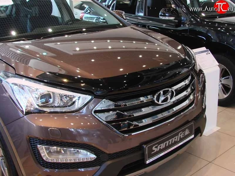 Дефлектор капота темный для Hyundai Santa Fe III