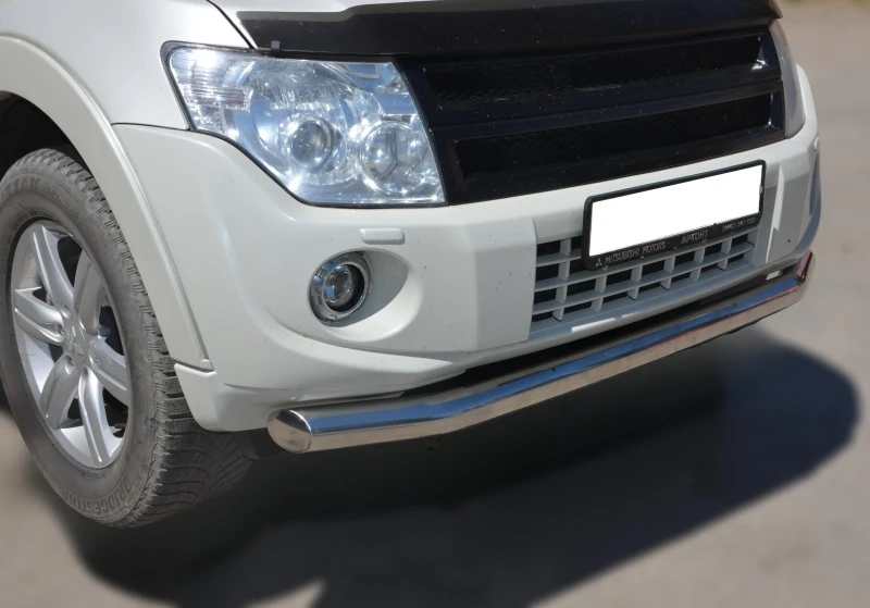 Защита переднего бампера d76 мм для Mitsubishi Pajero IV Рестайлинг 1  Юко MSP4.12.01-1