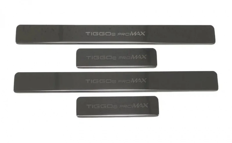 Накладки на пороги из нержавеющей стали 4шт. для Chery Tiggo 8 Pro Max  INOX INOX.CHER.TIG8PROMAX.2022.ST