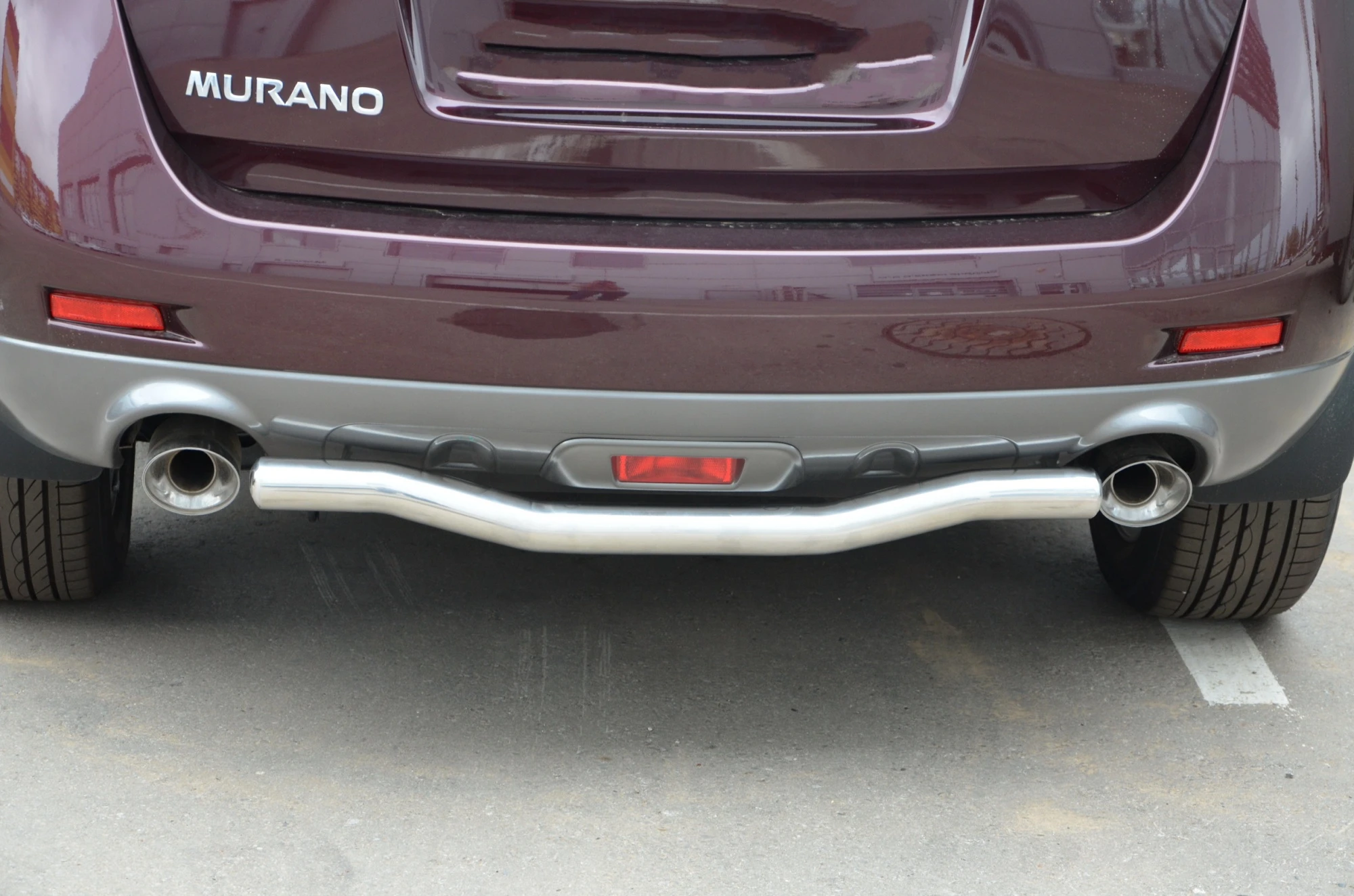 Защита заднего бампера d60 мм для Nissan Murano II (Z51) Рестайлинг  Юко NMU.09.13