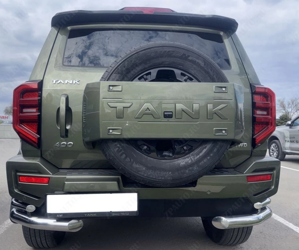 Защита заднего бампера двойная угловая d76/42 мм для TANK 400  Юко TANK400.23.19