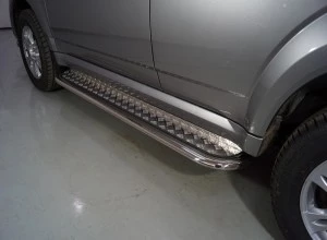 Пороги с площадкой 75х42 мм для Haval H5 I